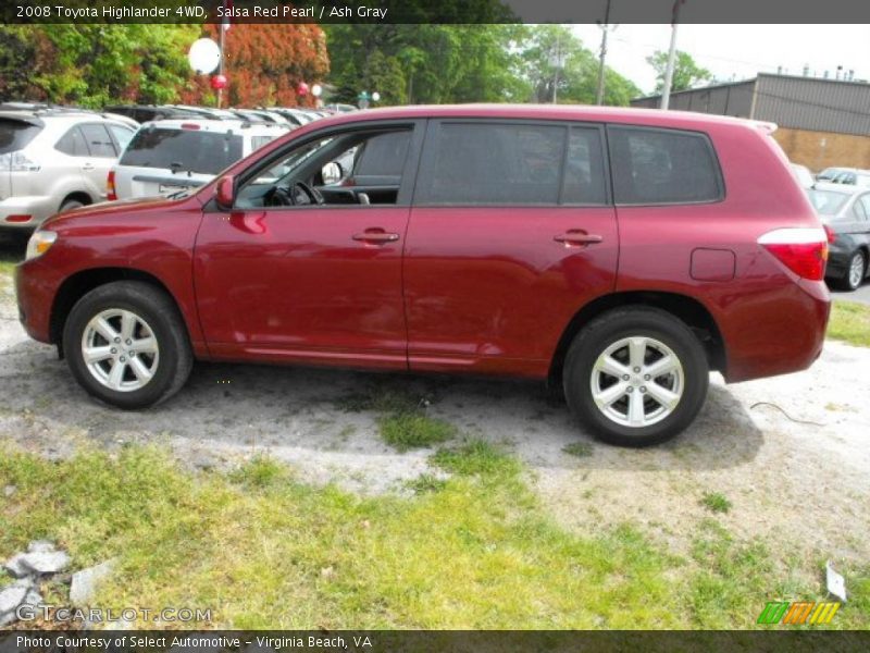 Salsa Red Pearl / Ash Gray 2008 Toyota Highlander 4WD