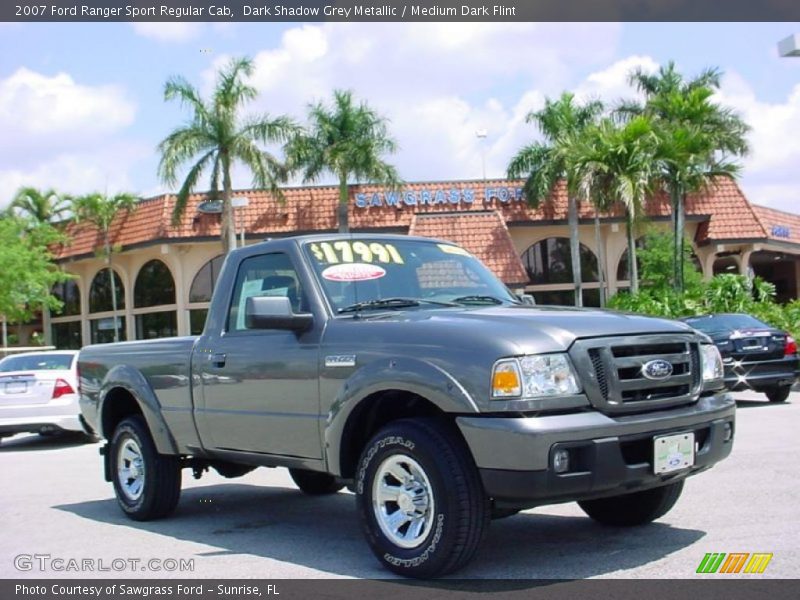 Dark Shadow Grey Metallic / Medium Dark Flint 2007 Ford Ranger Sport Regular Cab