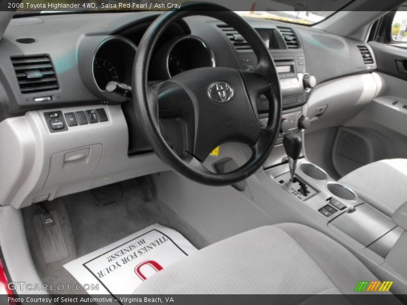 Salsa Red Pearl / Ash Gray 2008 Toyota Highlander 4WD