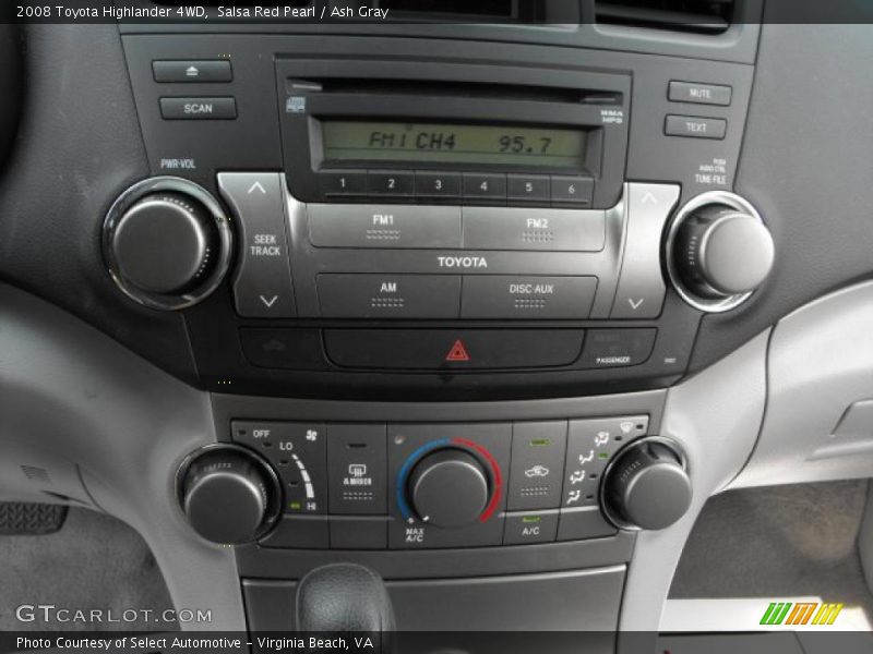 Salsa Red Pearl / Ash Gray 2008 Toyota Highlander 4WD