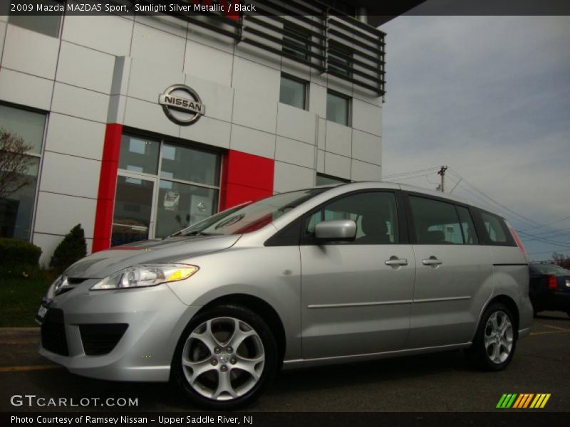 Sunlight Silver Metallic / Black 2009 Mazda MAZDA5 Sport