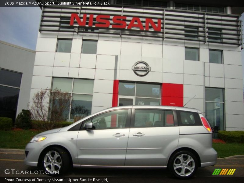 Sunlight Silver Metallic / Black 2009 Mazda MAZDA5 Sport