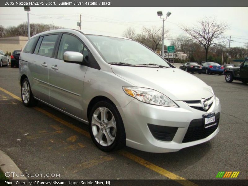 Sunlight Silver Metallic / Black 2009 Mazda MAZDA5 Sport