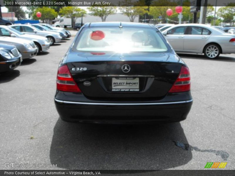 Midnight Blue / Ash Grey 2003 Mercedes-Benz E 320 Sedan