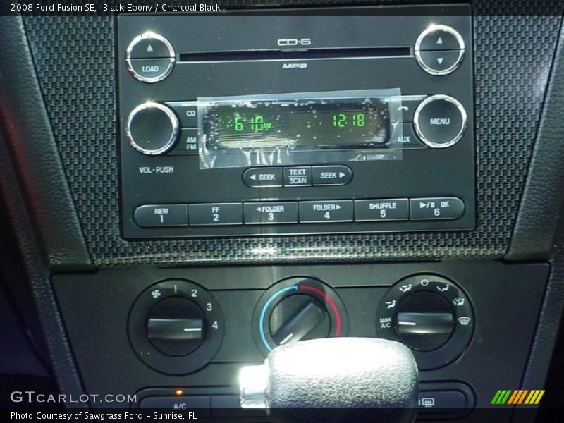 Black Ebony / Charcoal Black 2008 Ford Fusion SE