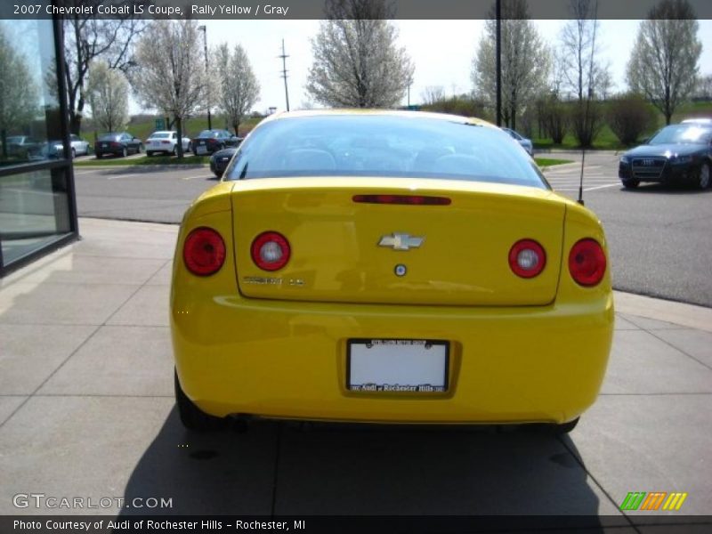 Rally Yellow / Gray 2007 Chevrolet Cobalt LS Coupe