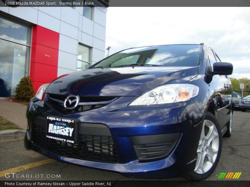 Stormy Blue / Black 2008 Mazda MAZDA5 Sport