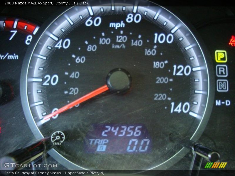 Stormy Blue / Black 2008 Mazda MAZDA5 Sport