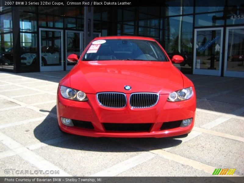 Crimson Red / Black Dakota Leather 2007 BMW 3 Series 328xi Coupe