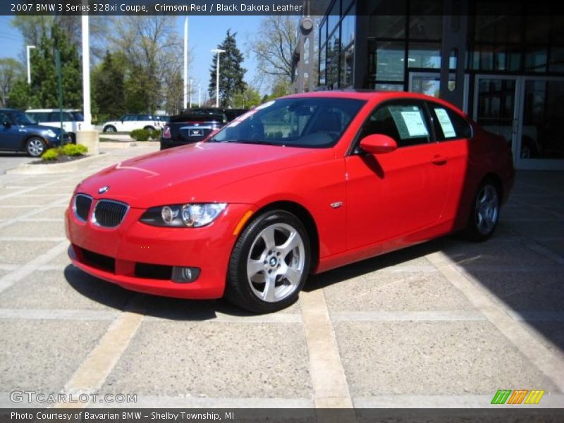 Crimson Red / Black Dakota Leather 2007 BMW 3 Series 328xi Coupe