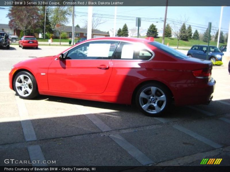Crimson Red / Black Dakota Leather 2007 BMW 3 Series 328xi Coupe