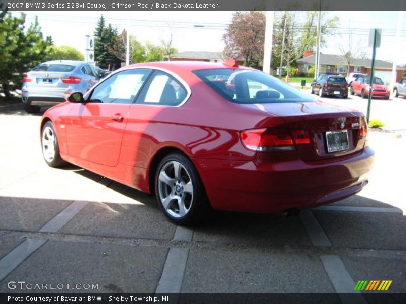 Crimson Red / Black Dakota Leather 2007 BMW 3 Series 328xi Coupe
