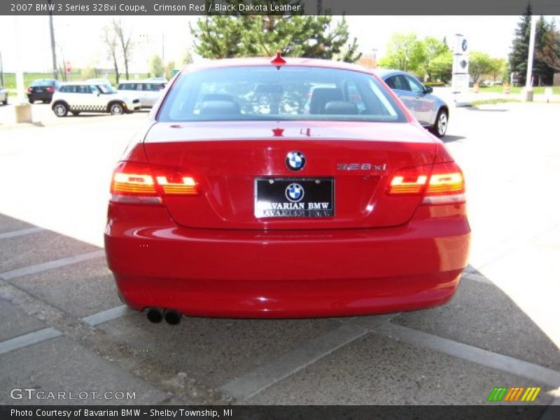Crimson Red / Black Dakota Leather 2007 BMW 3 Series 328xi Coupe