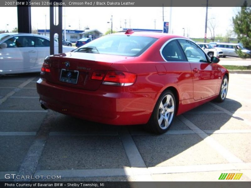 Crimson Red / Black Dakota Leather 2007 BMW 3 Series 328xi Coupe