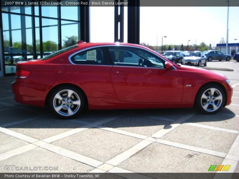 Crimson Red / Black Dakota Leather 2007 BMW 3 Series 328xi Coupe