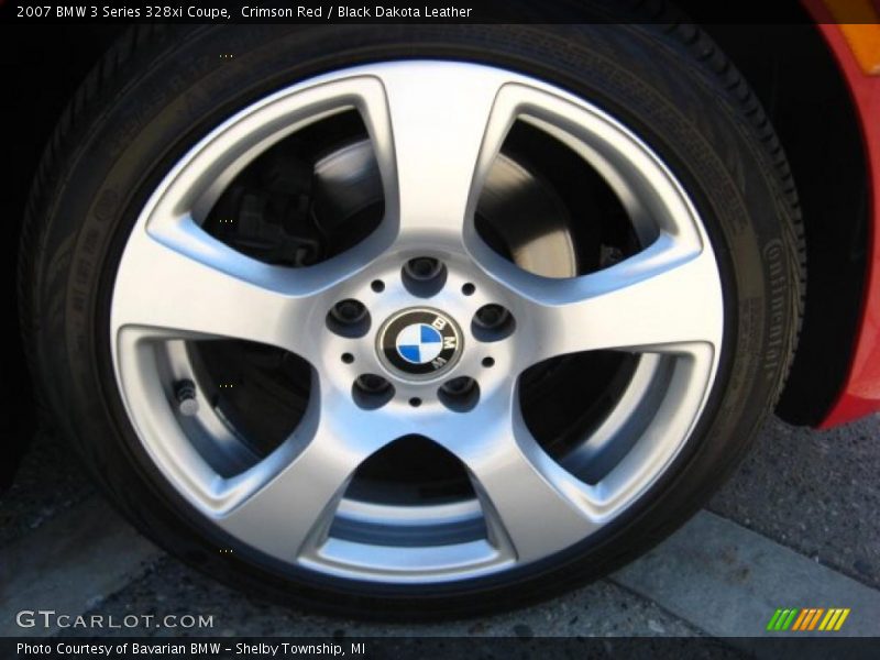 Crimson Red / Black Dakota Leather 2007 BMW 3 Series 328xi Coupe