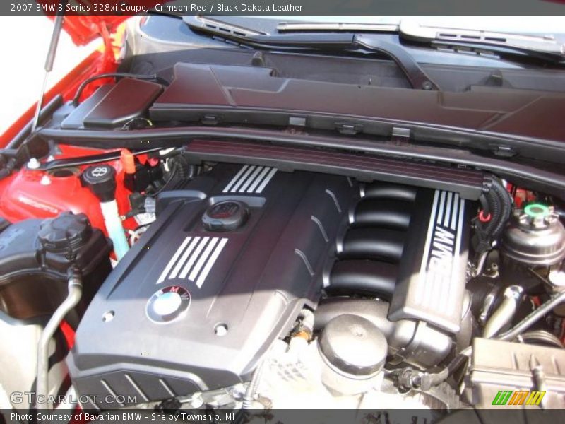 Crimson Red / Black Dakota Leather 2007 BMW 3 Series 328xi Coupe