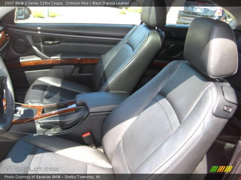 Crimson Red / Black Dakota Leather 2007 BMW 3 Series 328xi Coupe