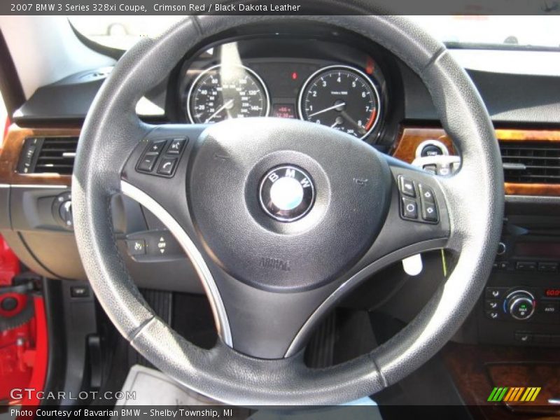 Crimson Red / Black Dakota Leather 2007 BMW 3 Series 328xi Coupe