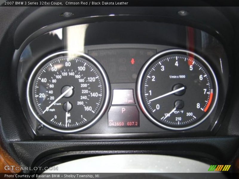 Crimson Red / Black Dakota Leather 2007 BMW 3 Series 328xi Coupe