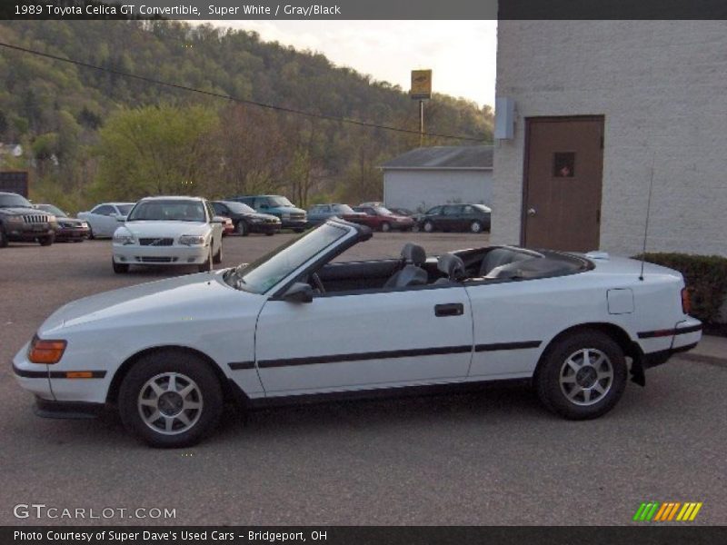 Super White / Gray/Black 1989 Toyota Celica GT Convertible