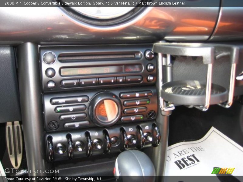 Sparkling Silver Metallic / Malt Brown English Leather 2008 Mini Cooper S Convertible Sidewalk Edition