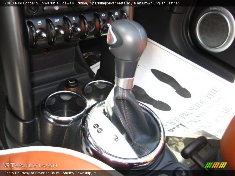 Sparkling Silver Metallic / Malt Brown English Leather 2008 Mini Cooper S Convertible Sidewalk Edition