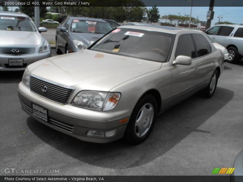Mystic Gold Metallic / Ivory 2000 Lexus LS 400