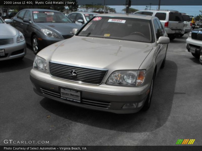 Mystic Gold Metallic / Ivory 2000 Lexus LS 400