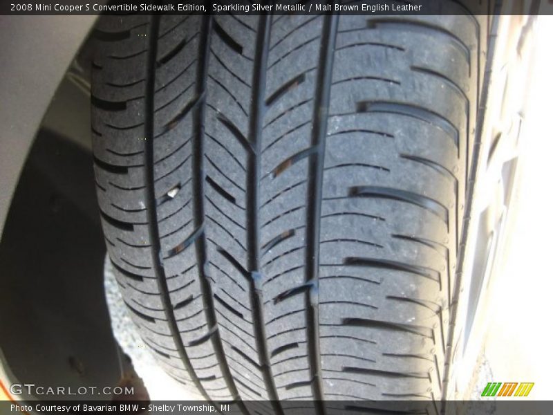 Sparkling Silver Metallic / Malt Brown English Leather 2008 Mini Cooper S Convertible Sidewalk Edition