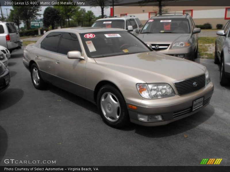 Mystic Gold Metallic / Ivory 2000 Lexus LS 400