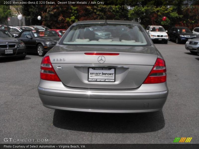 Desert Silver Metallic / Ash Grey 2003 Mercedes-Benz E 320 Sedan