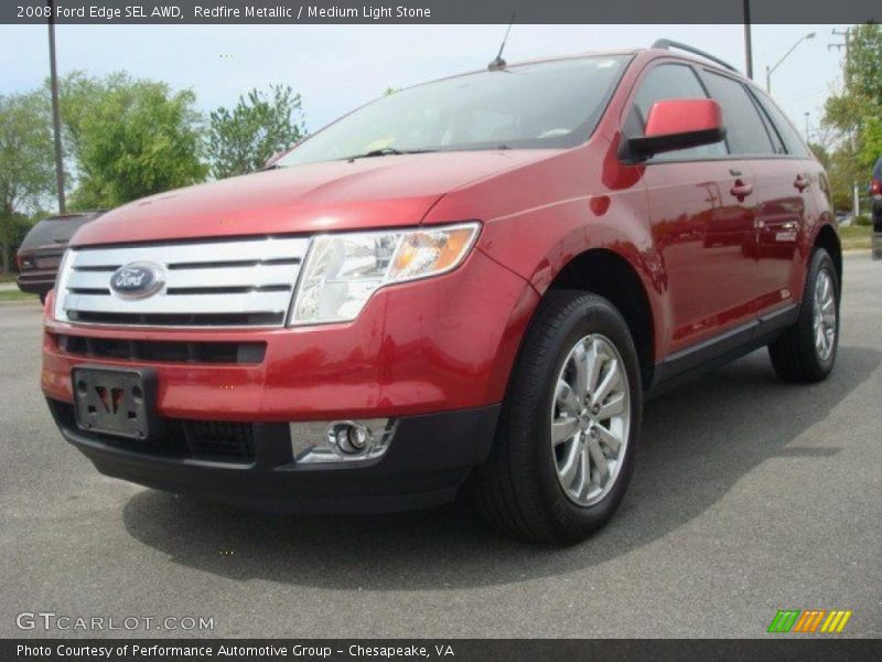 Redfire Metallic / Medium Light Stone 2008 Ford Edge SEL AWD