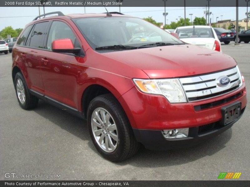 Redfire Metallic / Medium Light Stone 2008 Ford Edge SEL AWD