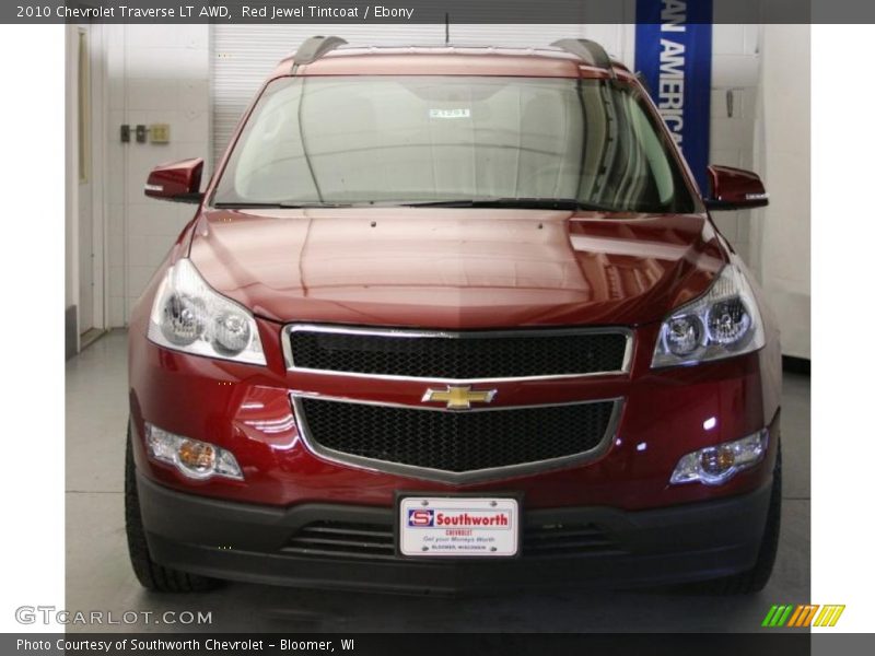 Red Jewel Tintcoat / Ebony 2010 Chevrolet Traverse LT AWD