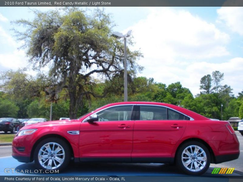 Red Candy Metallic / Light Stone 2010 Ford Taurus Limited