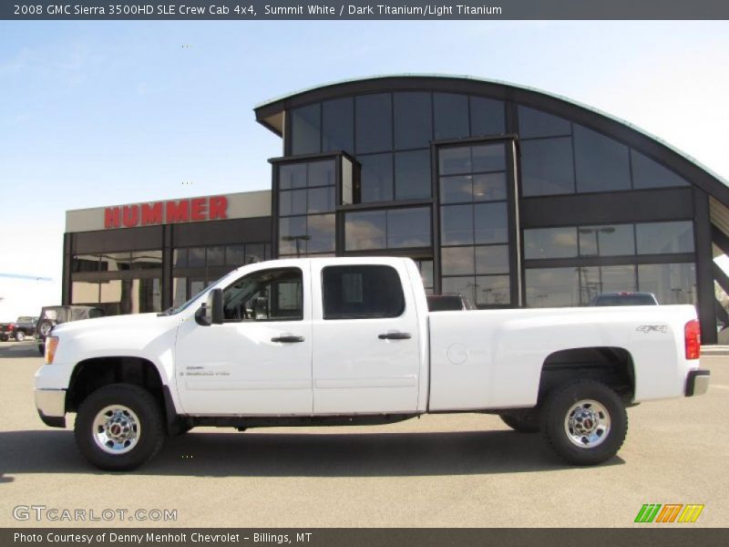 Summit White / Dark Titanium/Light Titanium 2008 GMC Sierra 3500HD SLE Crew Cab 4x4