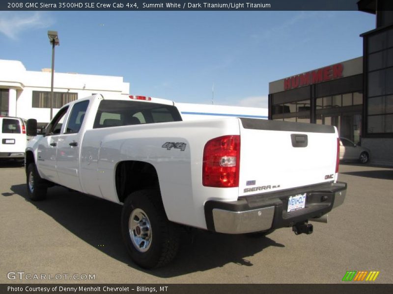 Summit White / Dark Titanium/Light Titanium 2008 GMC Sierra 3500HD SLE Crew Cab 4x4