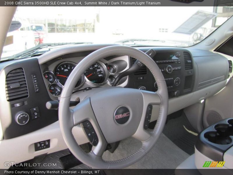 Summit White / Dark Titanium/Light Titanium 2008 GMC Sierra 3500HD SLE Crew Cab 4x4