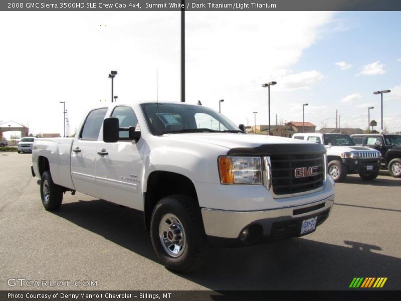 Summit White / Dark Titanium/Light Titanium 2008 GMC Sierra 3500HD SLE Crew Cab 4x4