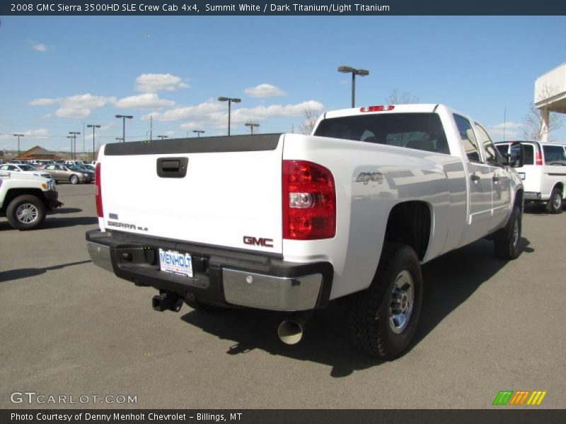 Summit White / Dark Titanium/Light Titanium 2008 GMC Sierra 3500HD SLE Crew Cab 4x4