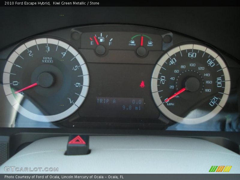 Kiwi Green Metallic / Stone 2010 Ford Escape Hybrid