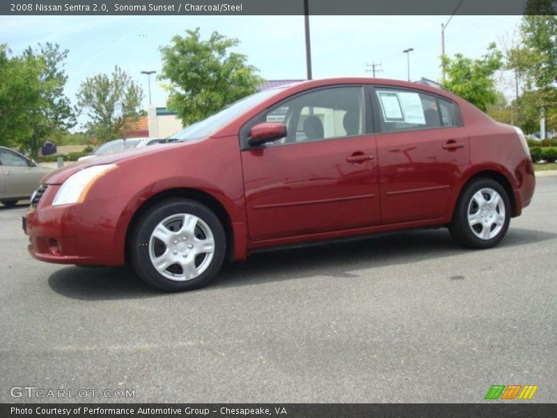 Sonoma Sunset / Charcoal/Steel 2008 Nissan Sentra 2.0