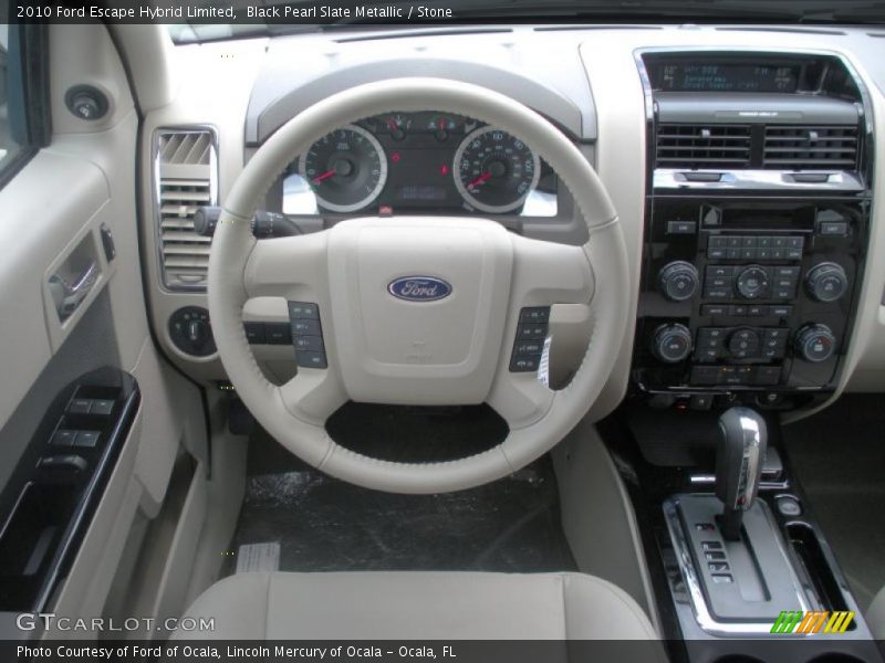 Black Pearl Slate Metallic / Stone 2010 Ford Escape Hybrid Limited