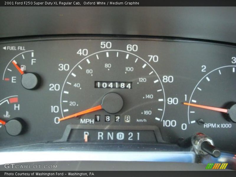 Oxford White / Medium Graphite 2001 Ford F250 Super Duty XL Regular Cab