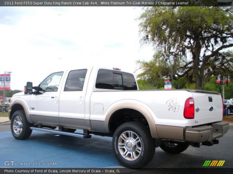 White Platinum Tri-Coat Metallic / Chaparral Leather 2011 Ford F350 Super Duty King Ranch Crew Cab 4x4