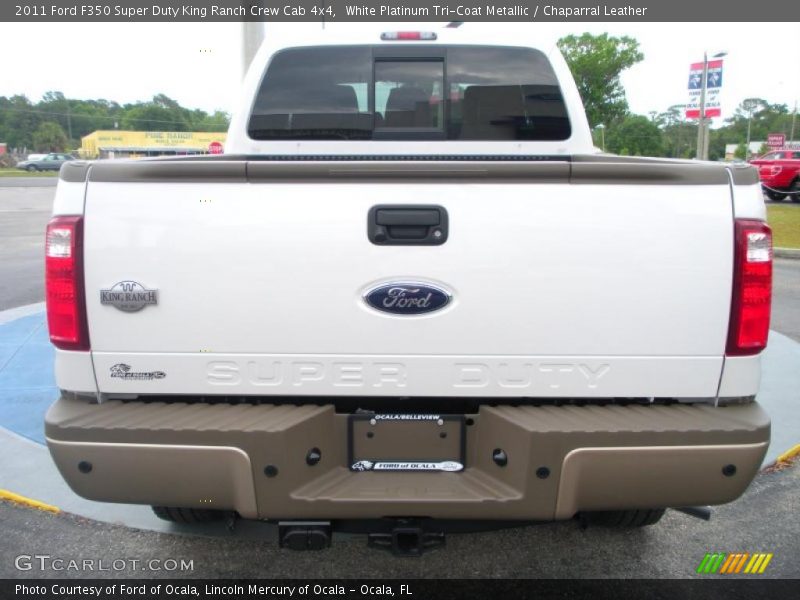 White Platinum Tri-Coat Metallic / Chaparral Leather 2011 Ford F350 Super Duty King Ranch Crew Cab 4x4