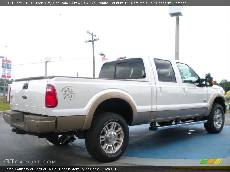 White Platinum Tri-Coat Metallic / Chaparral Leather 2011 Ford F350 Super Duty King Ranch Crew Cab 4x4