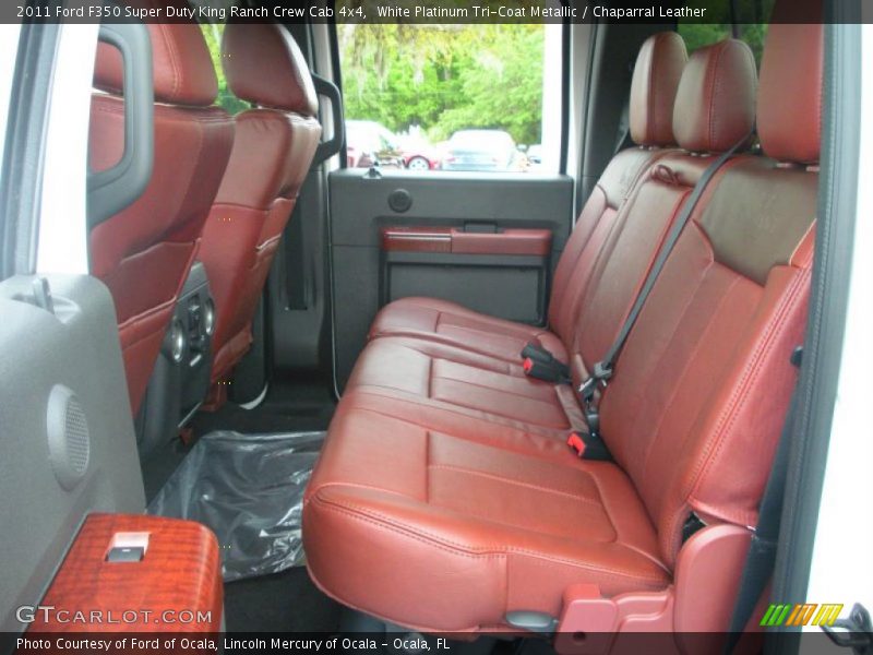 White Platinum Tri-Coat Metallic / Chaparral Leather 2011 Ford F350 Super Duty King Ranch Crew Cab 4x4