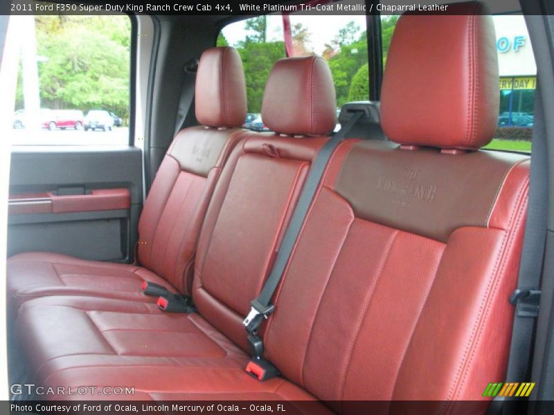 White Platinum Tri-Coat Metallic / Chaparral Leather 2011 Ford F350 Super Duty King Ranch Crew Cab 4x4